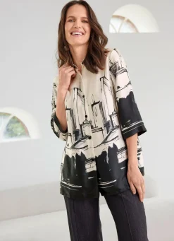 Damen Tizia Bluse mit Hemdkragen