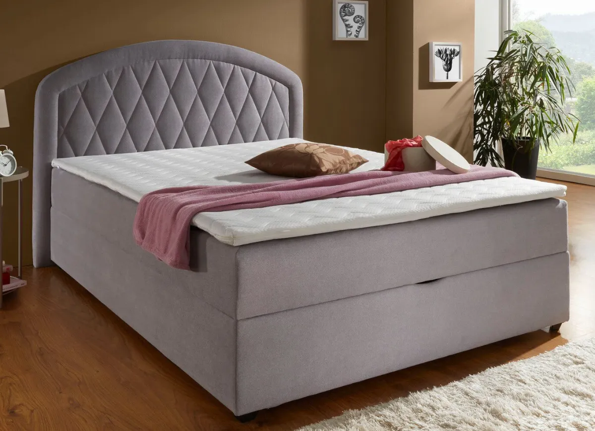 BADER Boxspringbett mit Bettkasten und Topper