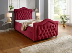 BADER Boxspringbett mit gepolsterten Kopf- und Fußteil