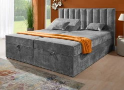 BADER Boxspringbett mit individueller Kopfteilverstellung und Deko-Kissen
