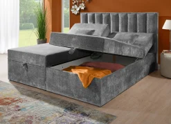 BADER Boxspringbett mit individueller Kopfteilverstellung und Deko-Kissen