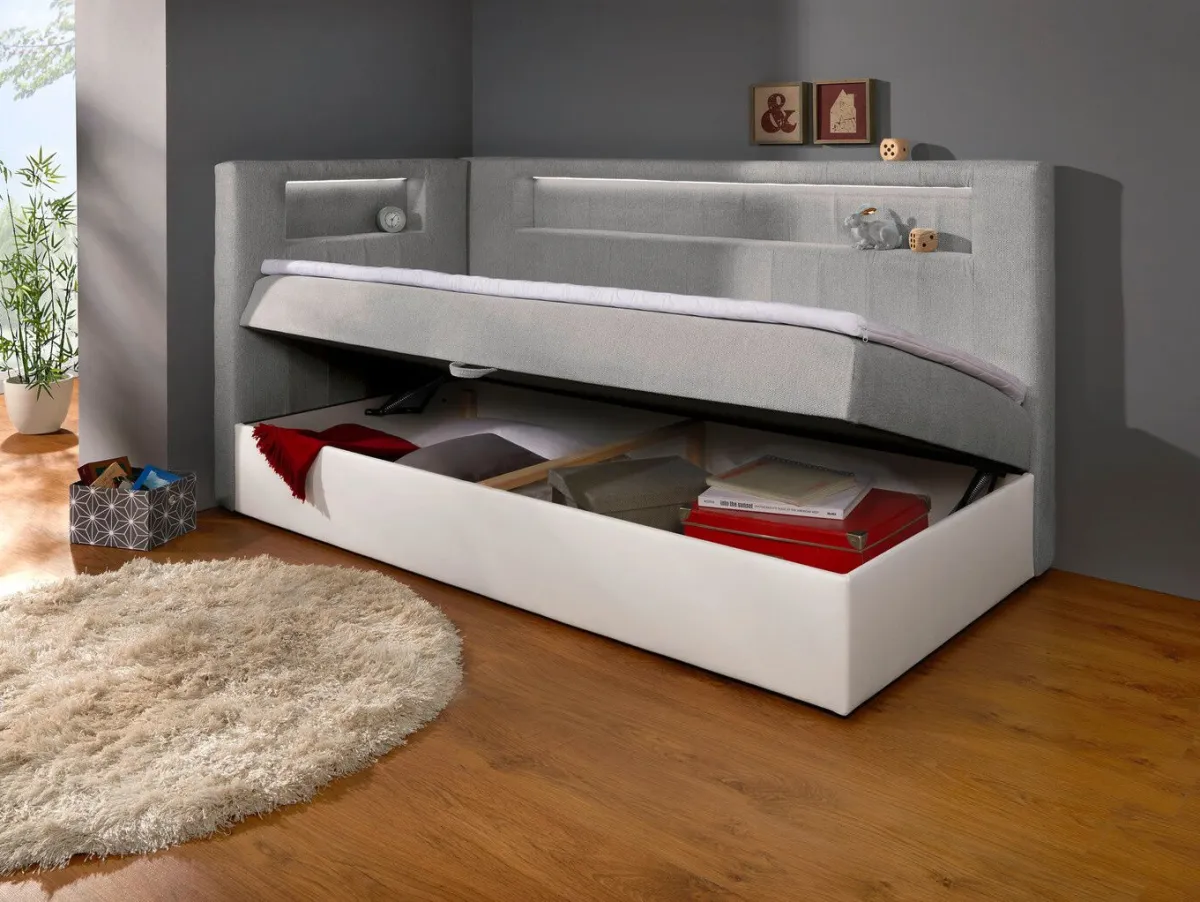Kinder BADER Boxspringbett mit integrierter LED-Beleuchtung