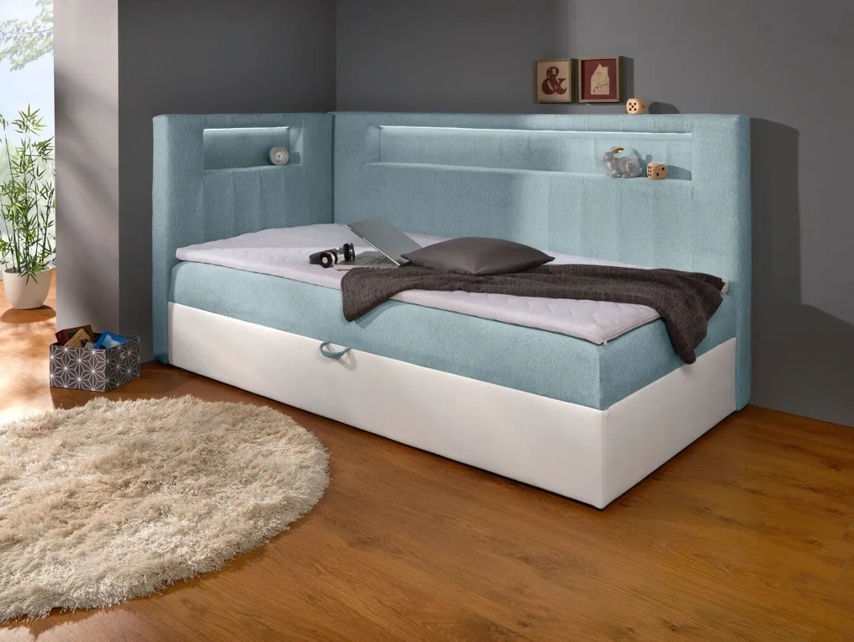 Kinder BADER Boxspringbett mit integrierter LED-Beleuchtung