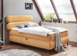 BADER Boxspringbett mit LED-Beleuchtung und Topper