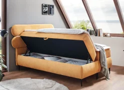 BADER Boxspringbett mit LED-Beleuchtung und Topper