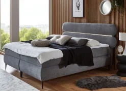 BADER Boxspringbett mit LED-Beleuchtung und Topper