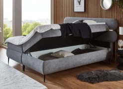 BADER Boxspringbett mit LED-Beleuchtung und Topper