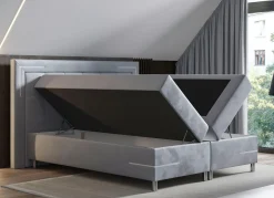 BADER Boxspringbett mit LED-Beleuchtung und Topper