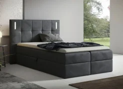 BADER Boxspringbett mit LED-Beleuchtung und Topper