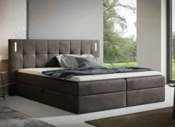 BADER Boxspringbett mit LED-Beleuchtung und Topper