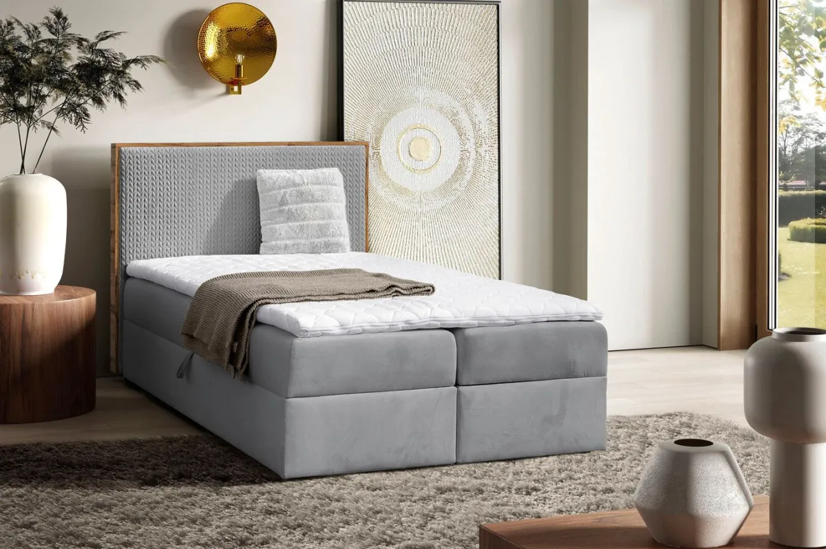 BADER Boxspringbett mit Rahmen aus Wotaneiche