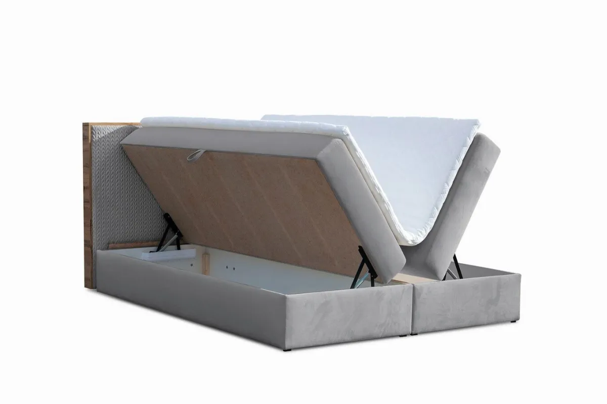 BADER Boxspringbett mit Rahmen aus Wotaneiche