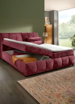 BADER Boxspringbett mit Stauraum im Kopfteil und Bettkasten