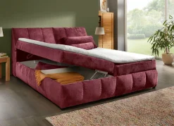 BADER Boxspringbett mit Stauraum im Kopfteil und Bettkasten