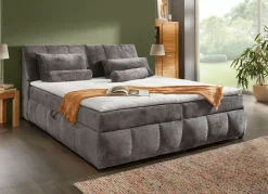 BADER Boxspringbett mit Stauraum im Kopfteil und Bettkasten