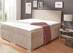 BADER Boxspringbett mit Topper und Bettkasten