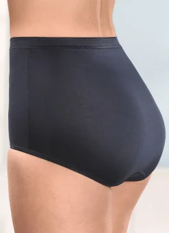 Damen brio lingerie Fünferpack Slips mit dezent glänzenden Abschlüssen