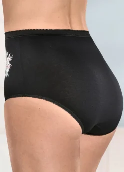 Damen brio lingerie Viererpack Slips mit Blumenmotiv