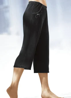 Damen BADER Caprihose mit dekorativer Schmucksteinzier