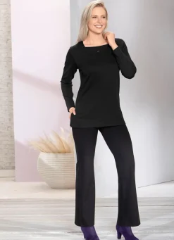 Damen BADER Charmantes Sweatshirt mit Blende in 2 Farben