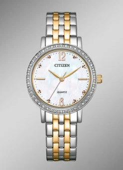 Damen CITIZEN Quartz-Damenuhr mit Perlmutt-Einlage