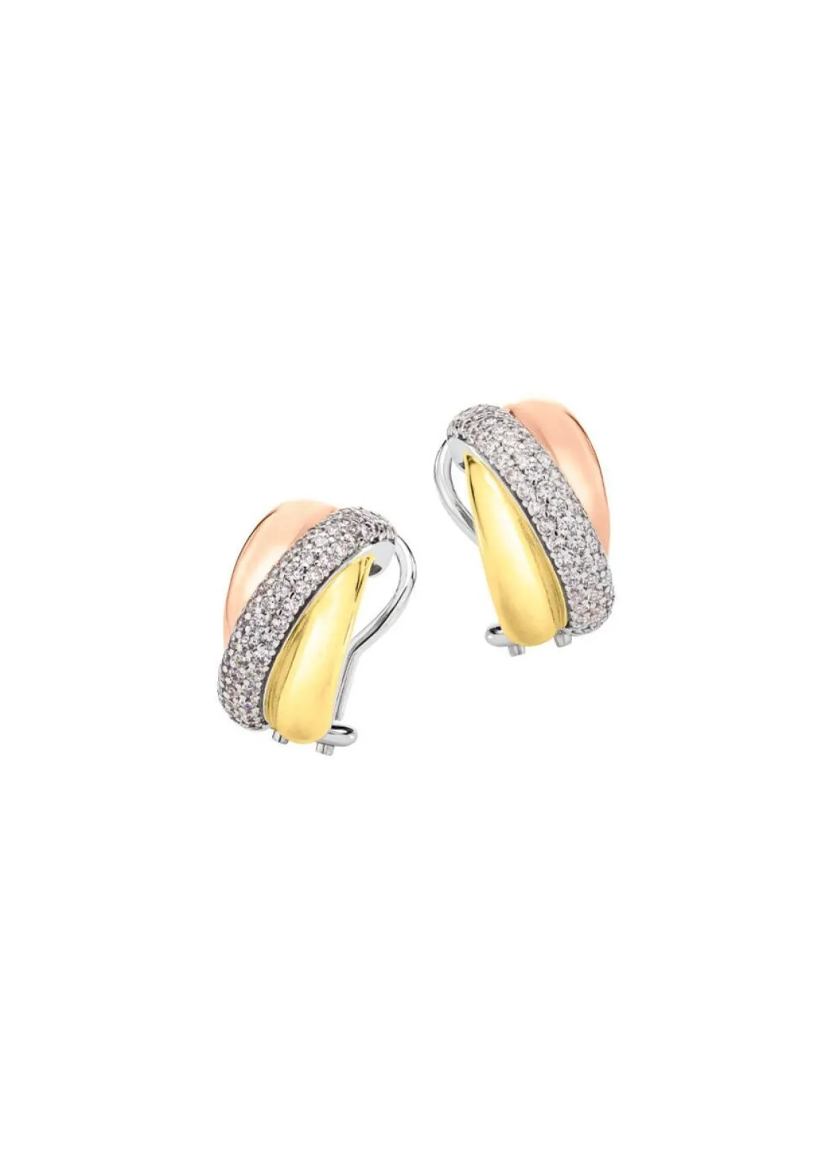 Damen BADER Clipstecker in Tricolor mit synth. Zirkonia