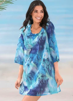 Damen COMODO Tunika, leicht transparent