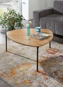 BADER Couchtisch im Loft-Design mit Metallgestell