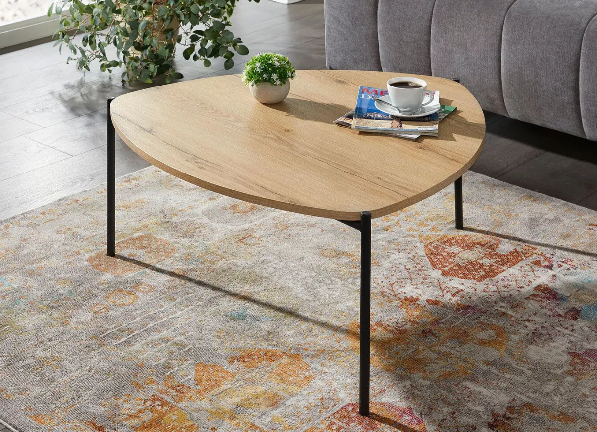 BADER Couchtisch im Loft-Design mit Metallgestell