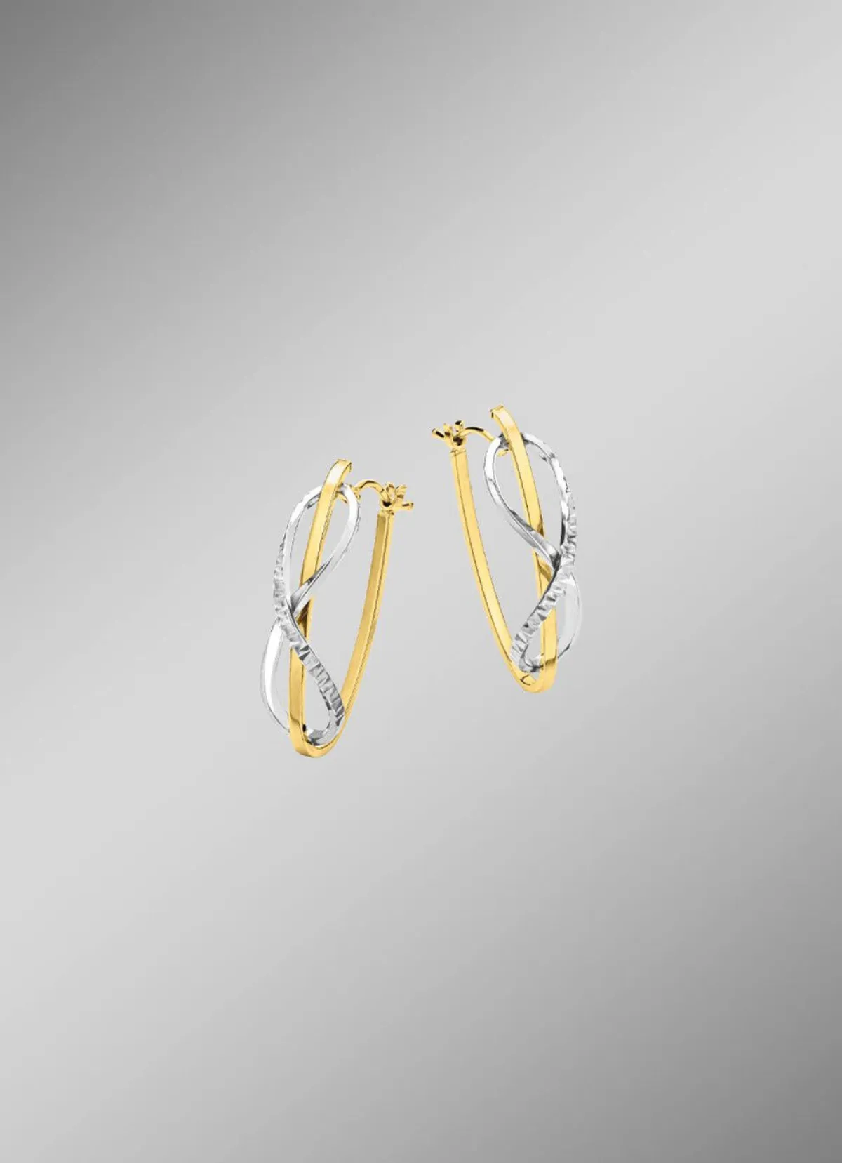 Damen BADER Creolen in Bicolor