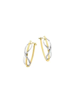 Damen BADER Creolen in Bicolor