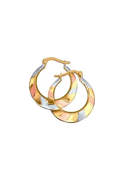 Damen BADER Creolen in Tricolor