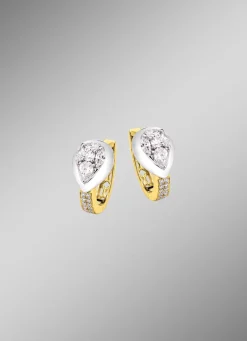 Damen BADER Creolen mit Brillanten und Diamanten