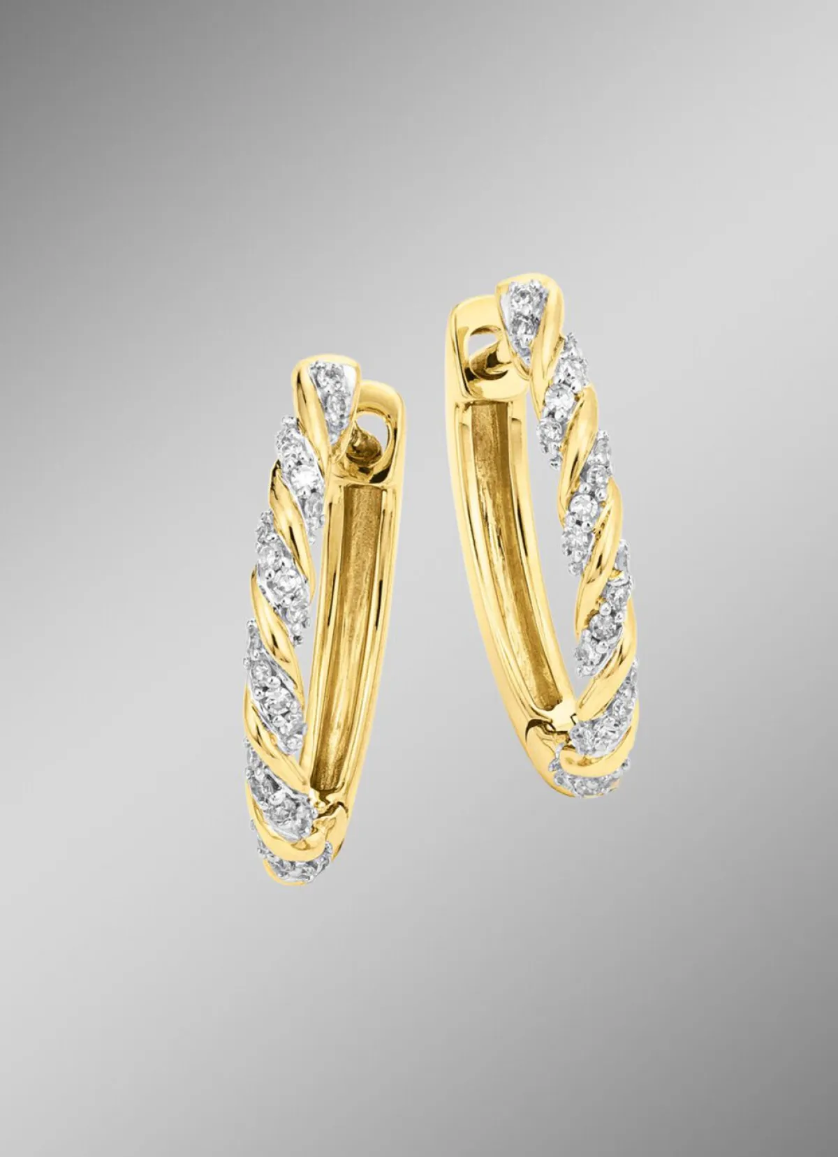 Damen BADER Creolen mit Diamanten
