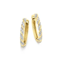 Damen BADER Creolen mit Diamanten