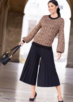 Damen BADER Culotte mit Plissee-Falten