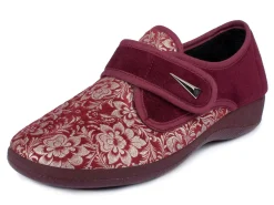 Damen AEROSOFT Damen Klett-Halbschuh im Blüten-Design