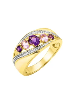 Damen BADER Damenring mit Amethyst und Zirkonia