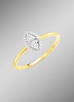 Damen BADER Damenring mit 3 Brillanten und 20 Diamanten