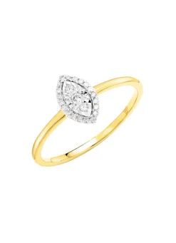 Damen BADER Damenring mit 3 Brillanten und 20 Diamanten