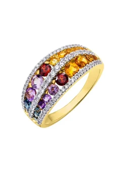 Damen BADER Damenring mit Brillanten und Edelsteine