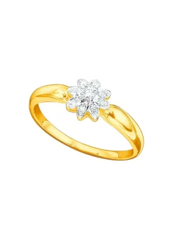 Damen BADER Damenring mit Brillant und Diamanten