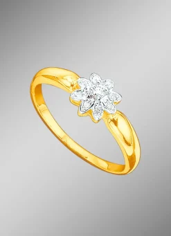 Damen BADER Damenring mit Brillant und Diamanten