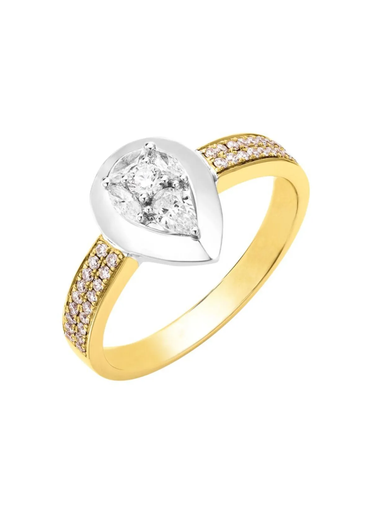Damen BADER Damenring mit Diamanten und Brillanten