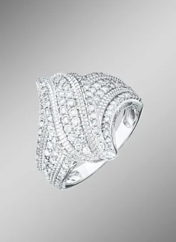 Damen BADER Damenring mit 72 Diamanten und 46 Brillanten