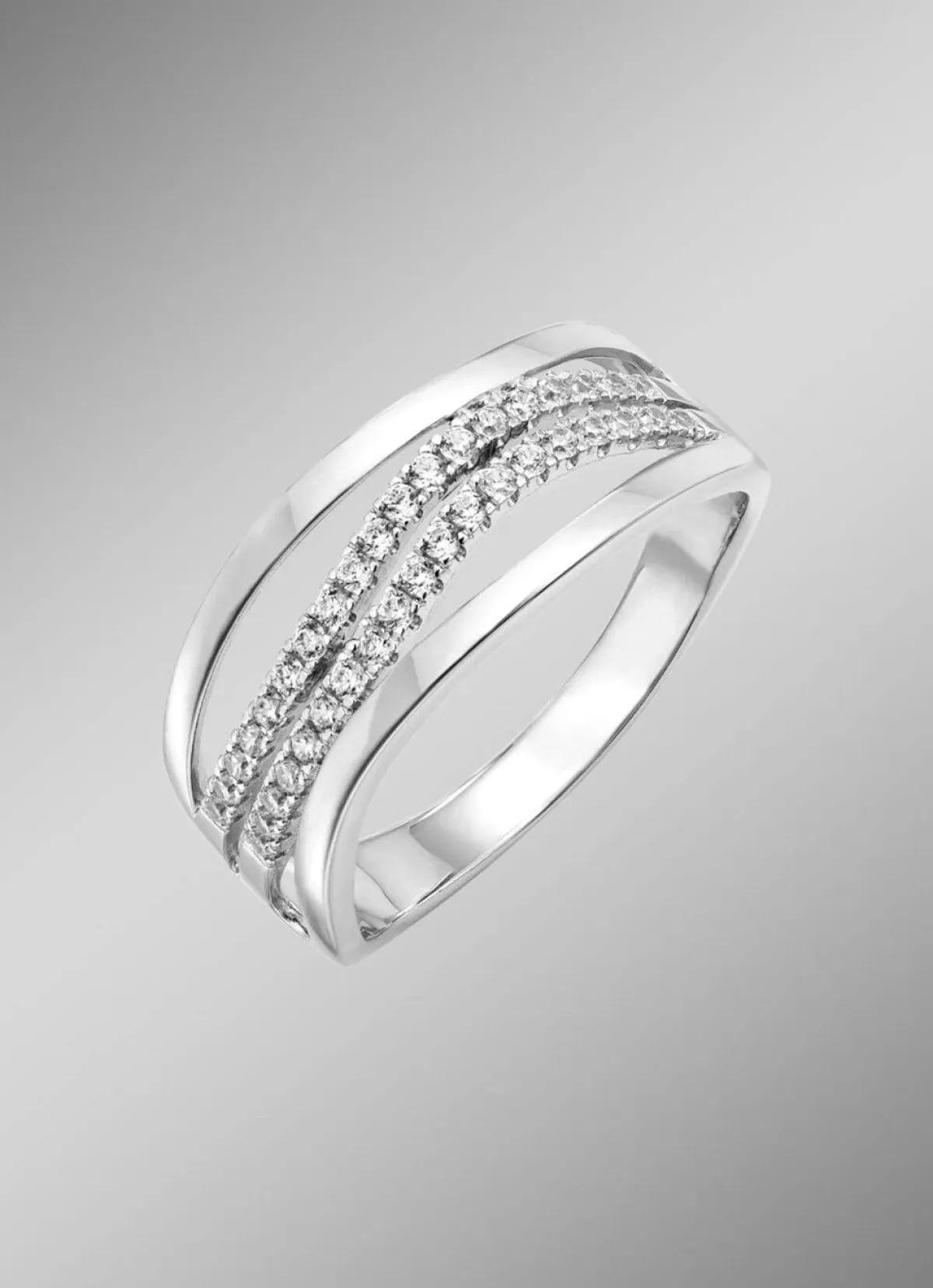 Damen BADER Damenring mit durchbrochenen Ringkopf