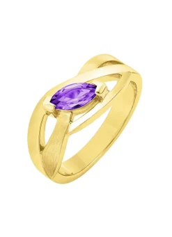 Damen BADER Damenring mit echt Amethyst