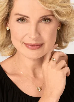 Damen BADER Diamantierte Herz-Ohrstecker