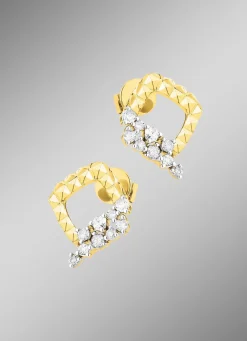 Damen BADER Diamantierte Ohrstecker mit 18 Brillanten