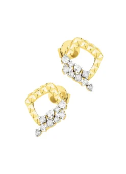 Damen BADER Diamantierte Ohrstecker mit 18 Brillanten
